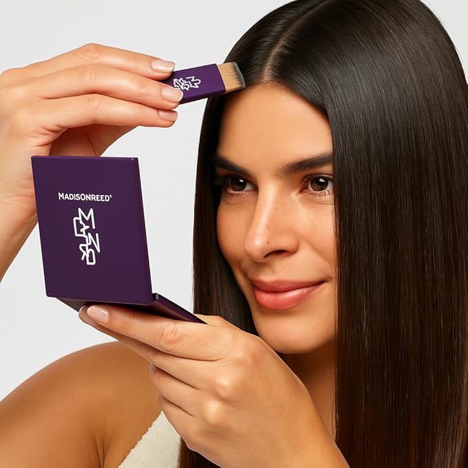 Madison Reed Root Touch Up + Brow Filler, Legno Black, Instant Gray Coverage, Fills in Brows & Thinning Hairlines, Temporary Concealing Powder, 0.13 oz (60 uses)