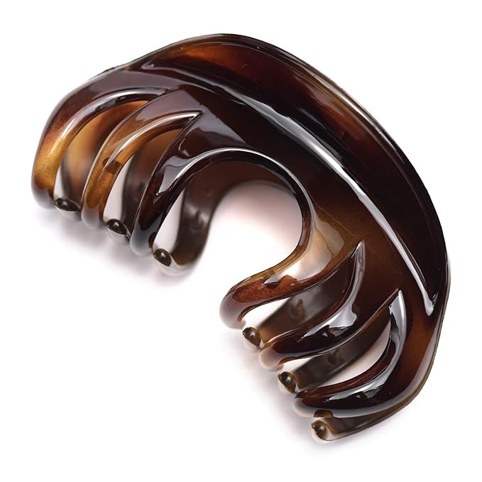 Youxuan 4 Inch Hair Claw for Women, Pretty Clip, Grip for Thick Hair, Coffee