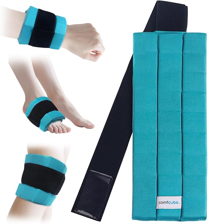 Ice Pack for Injuries, Reusable 2 Hours Long Lasting Flexible Cold Ice Pack Wrap for Swelling, Bruises, Sprain, Joint and Muscle Pain Relief, for Ankle, Wrist, Elbow & More Green