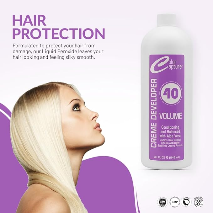Cream Developer, 40 Vol, Professional Hair Coloring - 32 Ounces