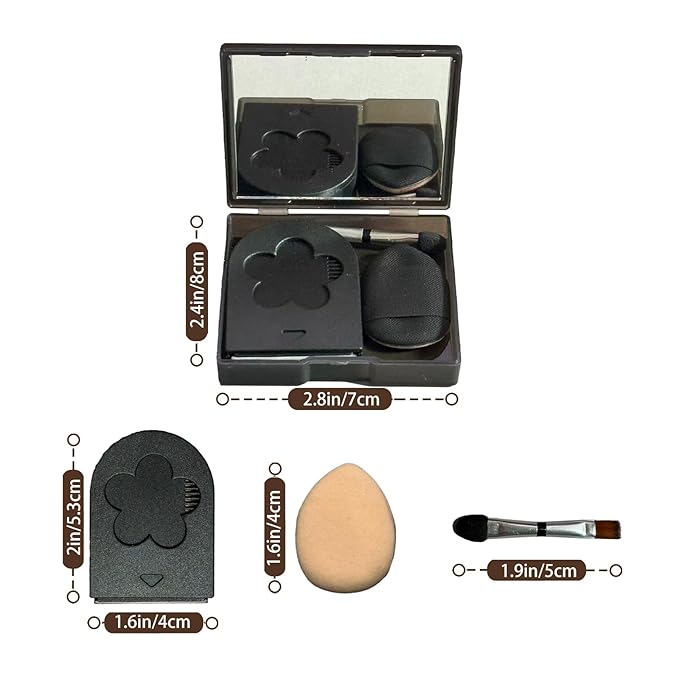 Root Touch Up Powder Hair Color Dark Brown, Root Cover Up Hair Powder for Women Scalp Concealer, HairlinePowder for Women GrayHair
