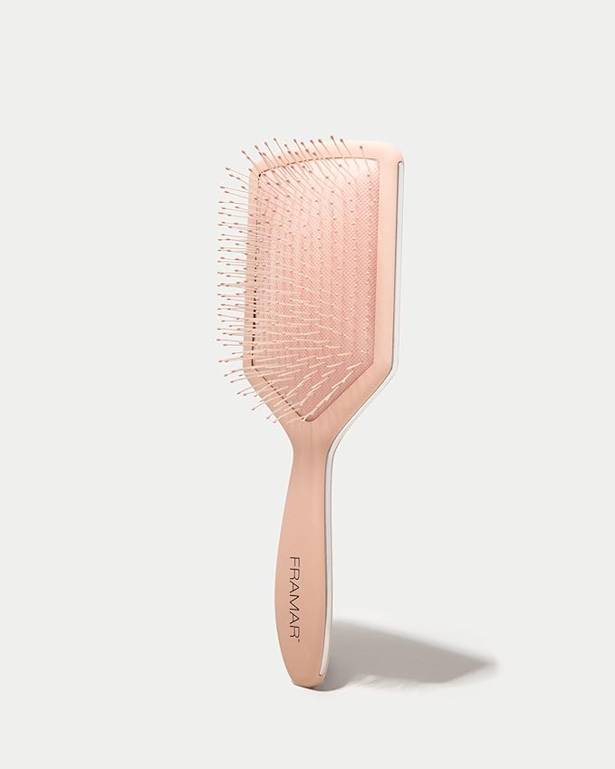 FRAMAR Paddle Hair Brush For Women – Wet Paddle Brush For Thick Hair, Wet Hair Brushes For Women, Hair Brush Detangler – Reduces Breakage - Champagne