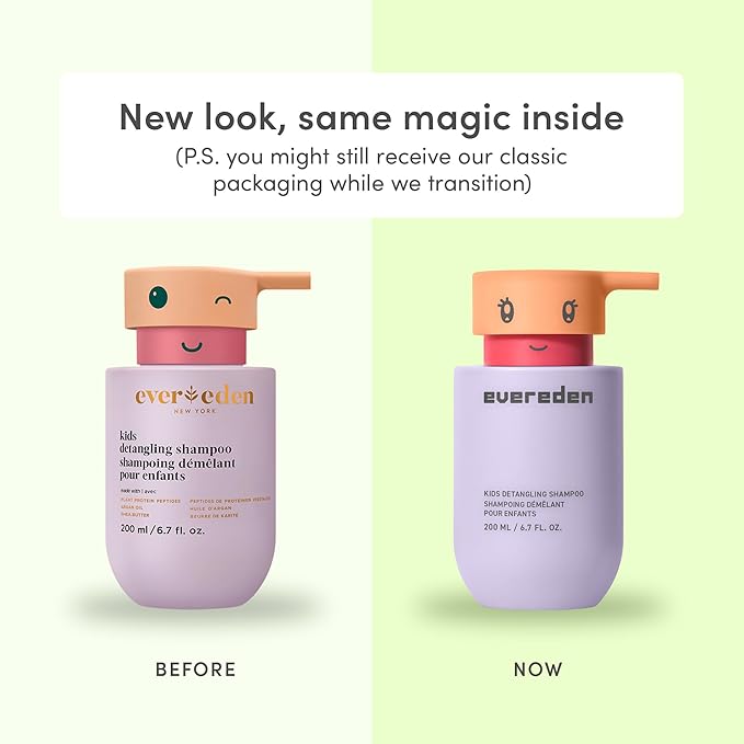 Evereden Kids Shampoo | Detangling Shampoo for Girls with Curly or Straight Hair | Clean, Non-Toxic, and Gentle Haircare | Sulfate-Free, Hypoallergenic, Safe for Daily Use | 6.7 fl oz