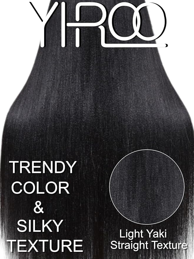 YIROO V Part Wig Yaki Straight Human Hair Wigs for Black Women Upgrade Upart Wig No Leave Out 12A Glueless Kinky Straight 18 Inch