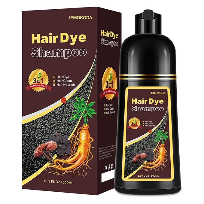 Brown Hair Dye Shampoo, Instant Hair Color Shampoo, Colors Hair in Minutes, Champu Para Pintar el Cabello, Easy to Use 16.90 Fl Oz