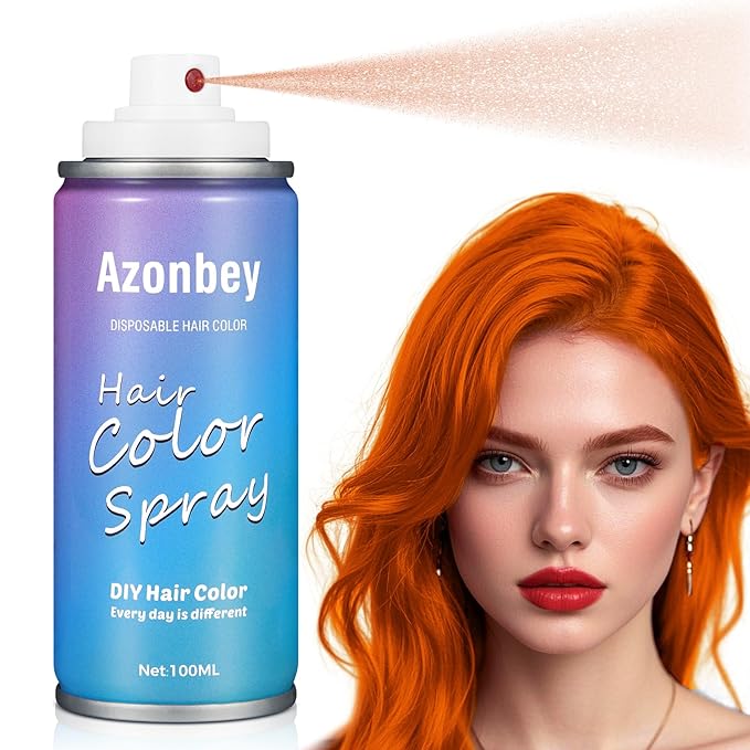 Halloween Hair Spray,Temporary Hair Color Spray for Women Kids Men,Washable Hairspray,Colored Hair Spray,Color Hairspray for Halloween,Party,Cosplay,Christmas Day (06#Orange)