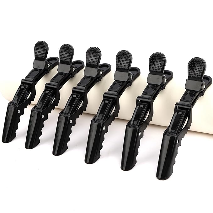 30 Pack Black Alligator Hair Clips for Styling Sectioning Large Salon Pro Hair Clips for Barber Hair Coloring, Cutting, Sectioning Big Gator Clips Hair Styling Accessories for Women Men