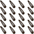 Snap Hair Clips for Women and Girls Water Drop Non Slip Hair Barrettes Heavy Coated Metal Brown Hair Clips Accessory 20 PCS 1.89"