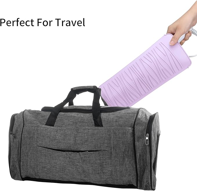 Silicone Heat Resistant Travel Mat for Hair Iron (1 Pack, Pink Mauve, 11 x 5.3 inches)