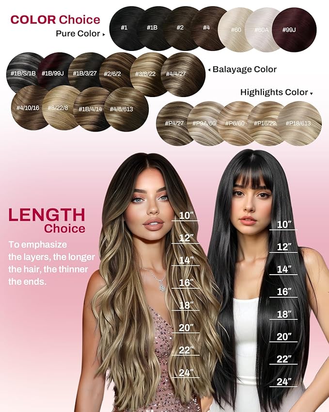Moresoo Jet Black Seamless Clip in Hair Extensions Human Hair Jet Black Hair Extensions Clip ins Long Pu Weft Invisible for Women Straight And Thick 135g/7pcs 20 inch