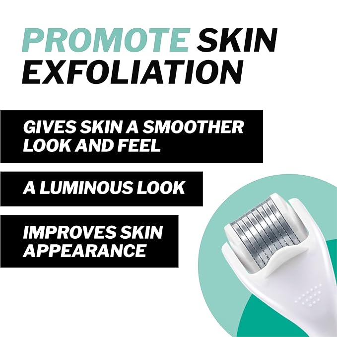 Shapiro MD Microneedle Dermal Roller, Exfoliate and Invigorate Scalp, 0.25 mm Needles, Painless Design