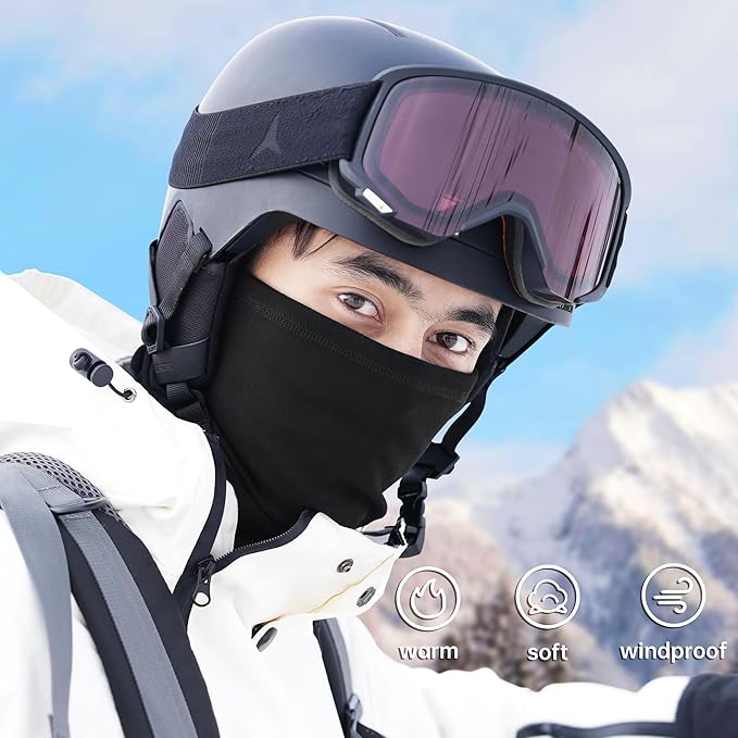 Winter Neck Gaiter Warmer, Soft Fleece Face Mask Scarf for Cold Weather Skiing Cycling Outdoor Sports