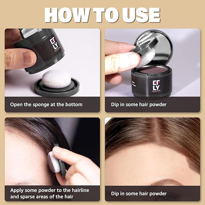 Root Touch Up Hair Color Powder For Concealing Hair Loss and Thinning, Gray Hair Shadow Powder Root Cover Up Hairline Powder For Women Men Eyebrows, Beard Line (Light Blonde, 0.35Ounce)