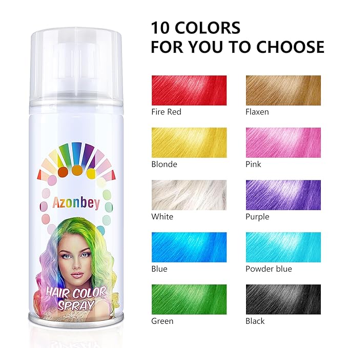 Halloween Hair Spray,Temporary Hair Color Spray for Women Kids Men,Washable Hairspray,Colored Hair Spray,Color Hairspray for Halloween,Party,Cosplay,Christmas Day (01#White)