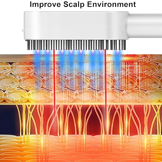Laser Therapy Hair Growth Comb, Handheld Comb-Shaped Hair Regrowth Device for Hair Growth, 3 in 1 Hair Oil Applicator for Hair Care, Electric Scalp Massager for Healthier Hair