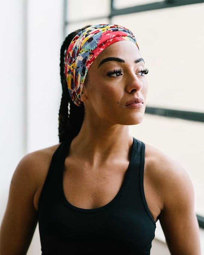 DRESHOW 8 Pcs Women Headbands for Hair Styling, Hair Securing, Workout, Daily Wear. African Wide Turban Vintage Wrap Style. 95% Polyester, 5% Spandex. One Size Fits Most. 8 Count (Pack of 1)