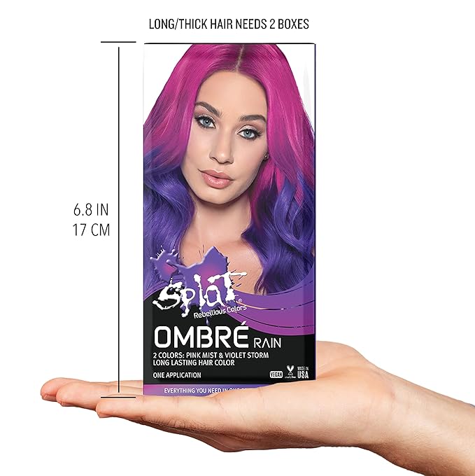 Splat Ombre Rain | Original Complete Kit | Blue & Purple Hair Color | Vegan & Cruelty Free