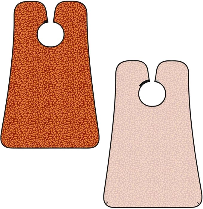 Ultimate Shaving Bib, Beard Trimming Apron with Hair Catcher, Baked Beans