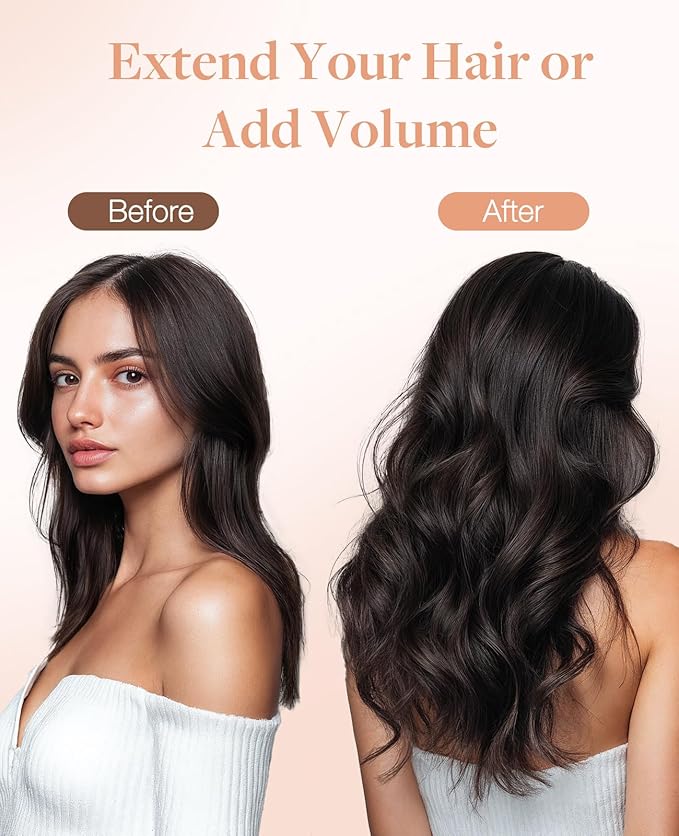 GOO GOO Invisi Edge Tape in Hair Extensions Human Hair, 1G Midnight Black, 20pcs 18inch 50g, Virgin Remy Hair, Seamless Injected Tape, Natural Look