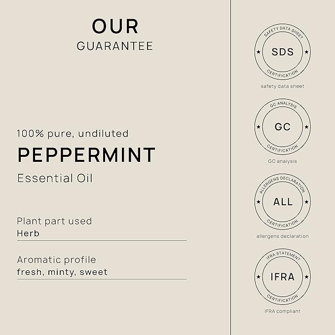 VINEVIDA Peppermint Essential Oil - 16 oz - Undiluted - DIY Candle Scents - Bulk for Soap Making & Skin Safe