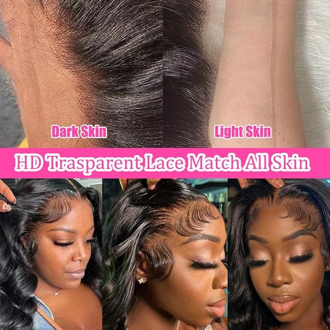 Lemoda 13x6 Straight Lace Front Wigs Human Hair 180% Density 13x6 HD Transparent Lace Front Wig Pre Plucked 15A Brazilian Virgin Glueless Human Hair Wigs for Women 22 Inch