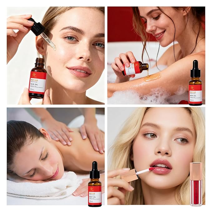 Christmas Gifts for Women, Red Rose 32 Pcs Facial Skin Care Set, Luxury Bath and Body Gifts, Spa Set & Self-Care Gifts, Lip Gloss, Face Sheet Mask, Serum, Present, Birthday, Valentines, Mother Day