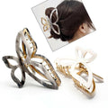 Large Butterfly Hair Claw Clip for Women - Secure Hold Metal Hair Clips for Thick Hair - Elegant Butterfly Design Hair Accessories for Styling (4.33 Inch, Multiple Colors)