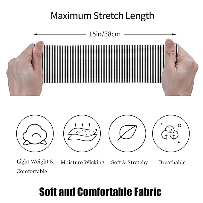4pcs Headbands for Women Striped n's Hair Workout Yoga Running Hair Bands for Women's Hair Accessories