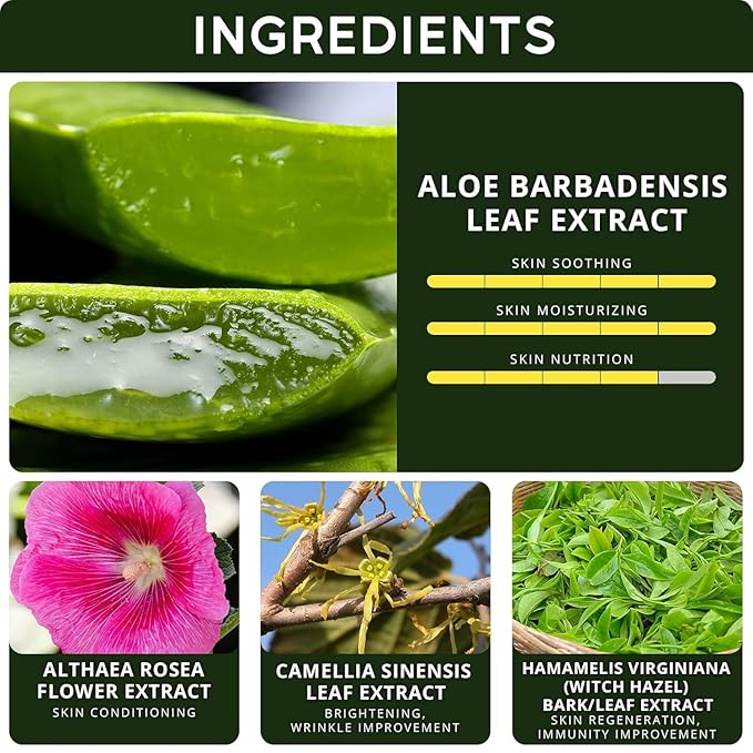 Aloe Vera Gel - for Sunburn Relief - Big 16.9 oz / 500ml - 98% Pure Aloe Vera - For Face, Skin and Hair - After Sun Care lotion - Sun Burn Moisturizer Cream (16.9 Fl oz)