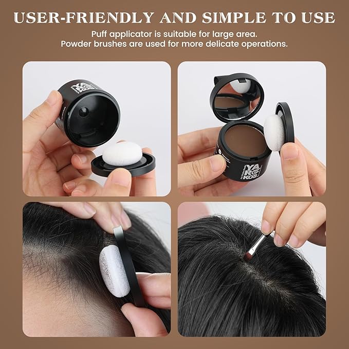 Hairline Shadow Powder, Auburn, Root Touch Up Powder for Instantly Gray Hair Cover Up, Women Color Root Coverage for Thinning Grey, Mens Roots Concealer for Hair Loss Beard Line, #9