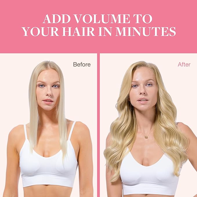 GOO GOO Clip in Hair Extensions Real Human Hair, Remy Human Hair Extensions Clip ins for Women, Natural Human Hair, 18inch 110g 7Pcs, 18A/613A Dark Blonde Highlighted Bleach Blonde
