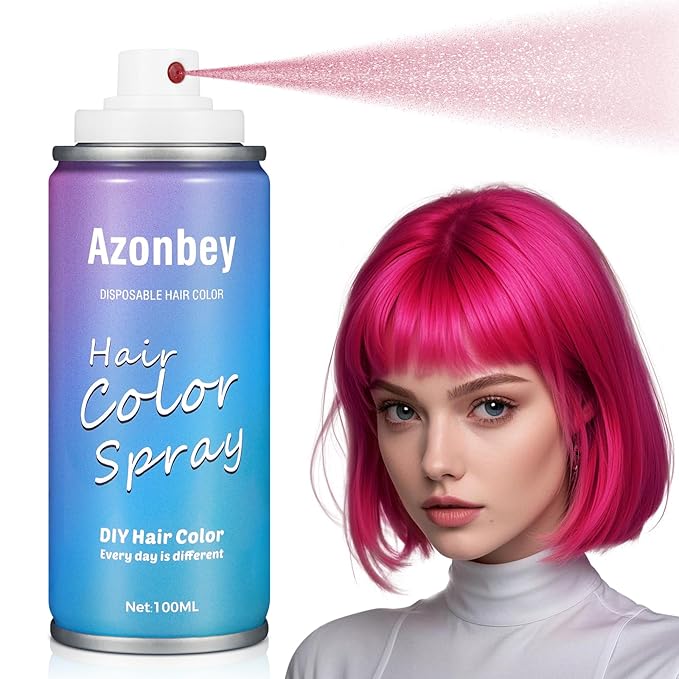 Halloween Hair Spray,Temporary Hair Color Spray for Women Kids Men,Washable Hairspray,Colored Hair Spray,Color Hairspray for Halloween,Party,Cosplay,Christmas Day (06#Pink)