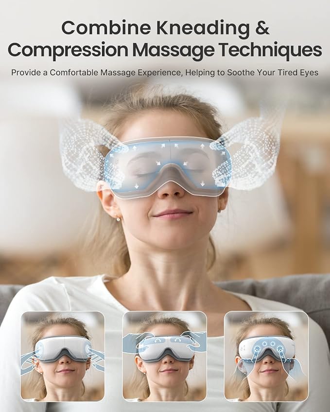 RENPHO Eyeris 1 Eye Massager with Heat, Christmas Birthday Gifts Eye Mask for Mom Dad Women Men Her Him, Smart Sleep Mask for Relax, Reduce Strain