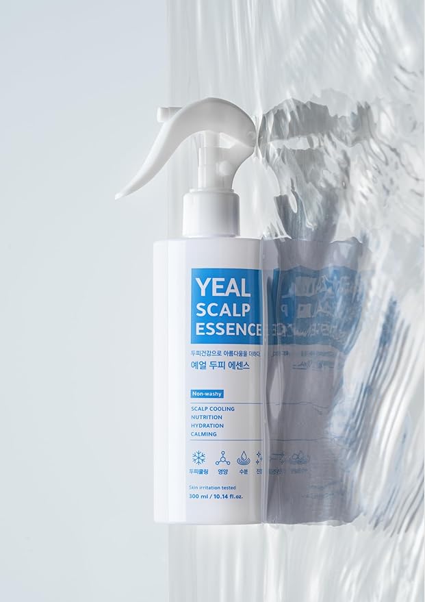 YEAL Scalp Cooling Serum Spray, Peppermint & Aloe Extract, Instant Heat Relief Hydrating Soothing, Non-Washing Leave-On Mist, Hypoallergenic Tested 10.14 fl oz