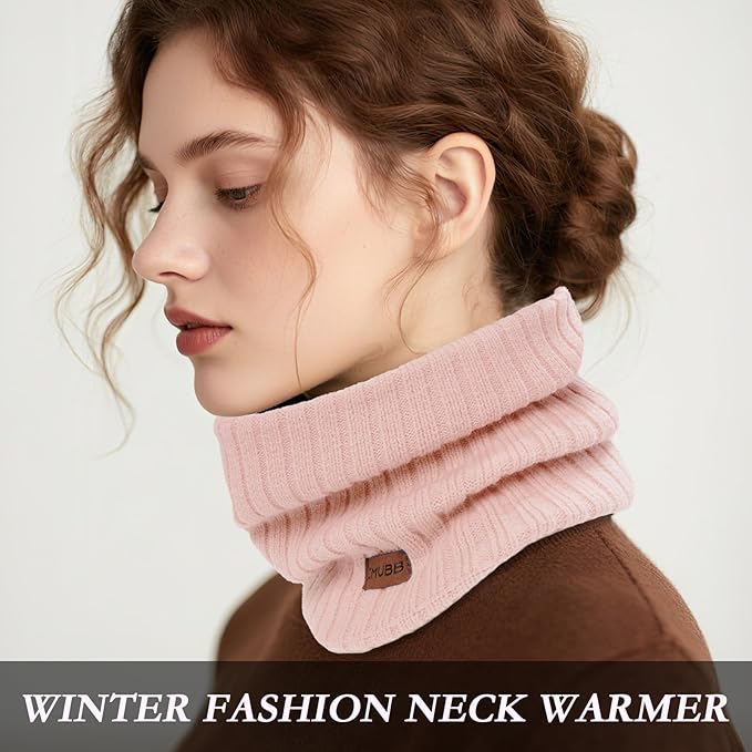 Neck Warmer Gaiter, Winter Fleece Lined Face Mask Scarf for Men Women, Thick Warm Cold Weather Running Ski Neck Cover