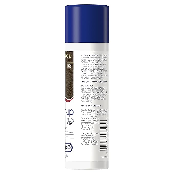 Clairol Root Touch-Up Temporary Hair Coloring Spray, Medium Brown Hair Color, Pack of 2