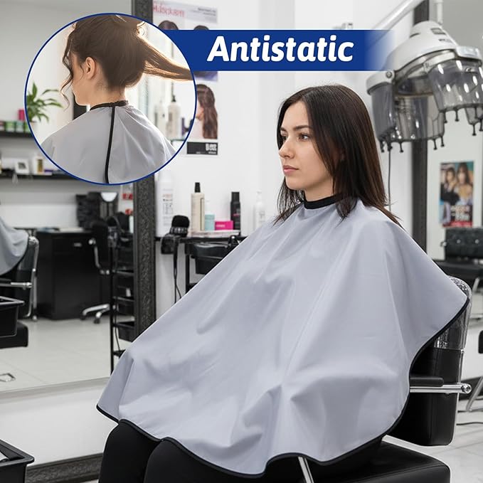 Short Makeup Cape Waterproof Salon Beauty Artist Capes Professional Comb-out Haircutting Shampoo Cape for Women Men Styling Hair Dye
