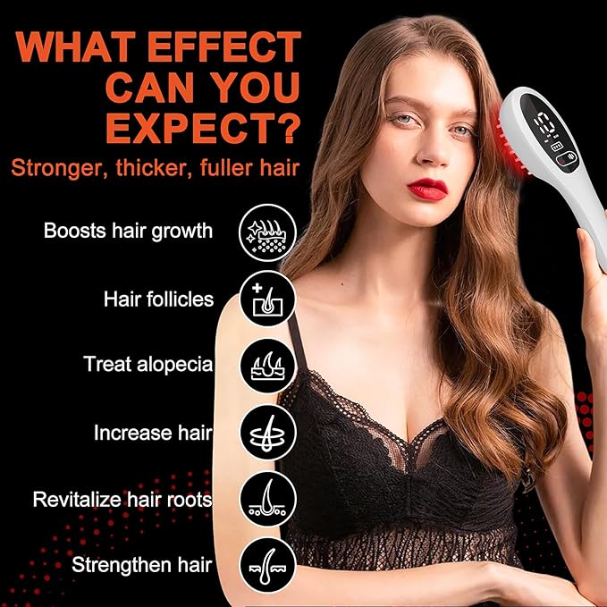 Laser Therapy Hair Growth Comb, Red Light Therapy, Low Level Laser Therapy To Promote Hair Growth in Women and Men