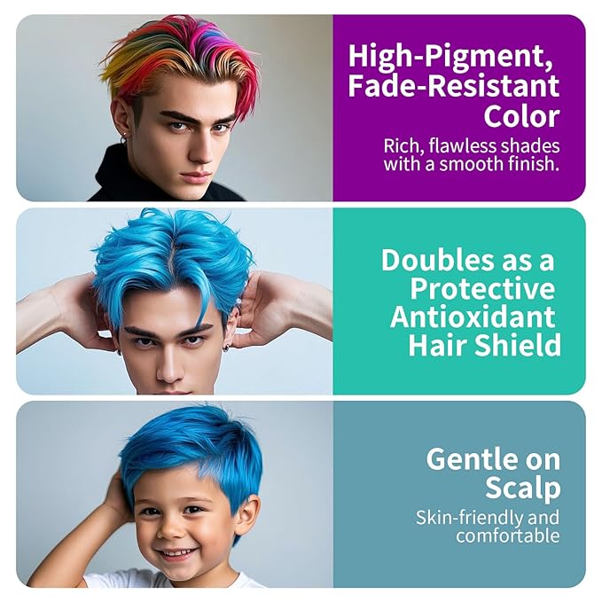 Temporary Hair Color Wax for Men - SUPIYA Washable Hair Wax Color, All-Day Hold Disposable Hair Wax for Party, Cosplay & Daily (Honey Color #41)