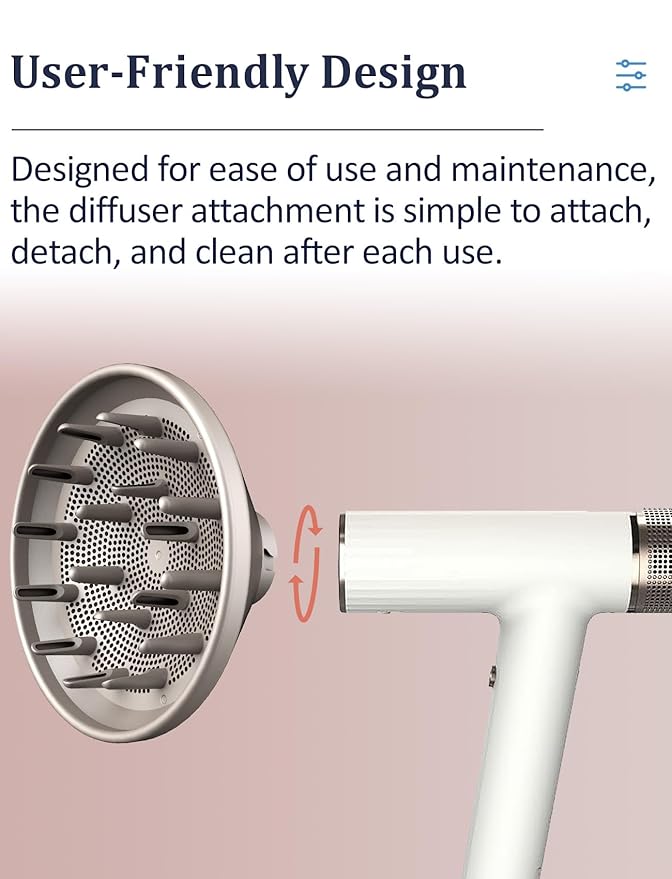 Diffuser Attachment for Shark Hair Dryer HD542, HD732, HD731, HD332, HD331, HD301, Styling Tool for Wavy, Curly, Coily Hair, Enhance Natural Curls Accessories for Blow Dryer Styler