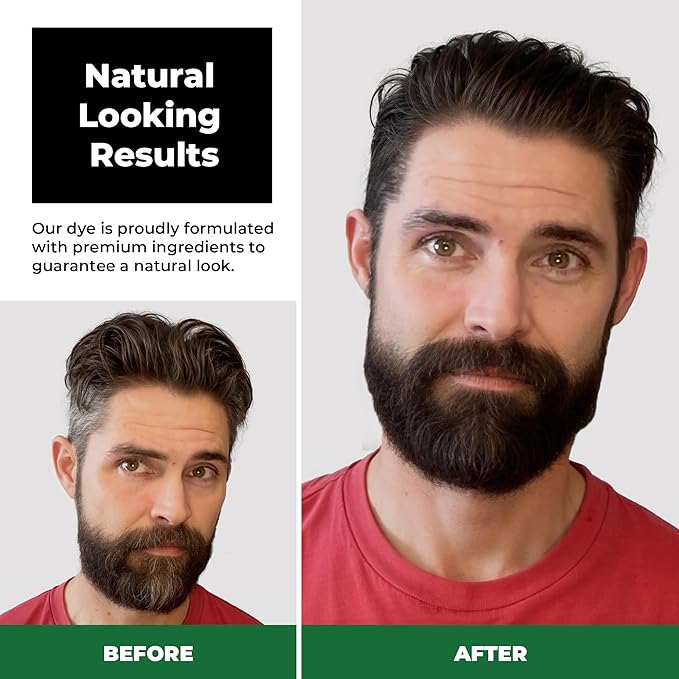 Simpler Hair Color for Men Kit for Full Gray Coverage - Ginger Men’s Hair Dye - Easy Hair or Beard Dye for 100% Gray Coverage - Ammonia Free Hair Color, Beard Coloring for Men