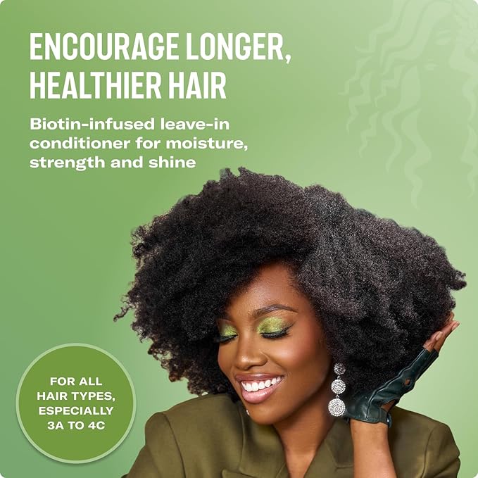 Mielle Organics Rosemary Mint Strengthening Leave In Conditioner for Curly Hair - Hydrating Hair Moisturizer Infused with Biotin to Soften, Protect & Boost Shine (12 Oz)