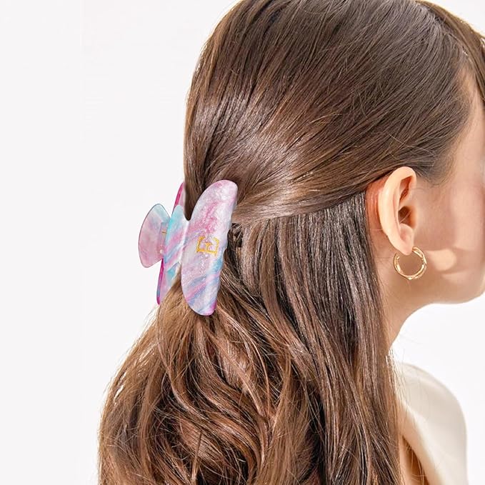 Christmas Gifts for Women Teen Girls - Stocking Stuffers Cute Hair Clips Initial Claw | Birthday Gifts | Bridesmaid Gift | Preppy Trendy Stuff Personalized Hair Claws Accessories - Lavender,A