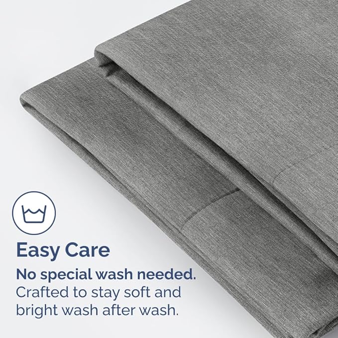 King Pillow Cases Set of 2 - Ultra Soft Hotel Quality Pillowcase Covers - Comfy, Cozy & Wrinkle Free - Shrinkage and Fade Resistant - Machine Washable Pillow Protectors - 2 Piece Set - Heathered Grey