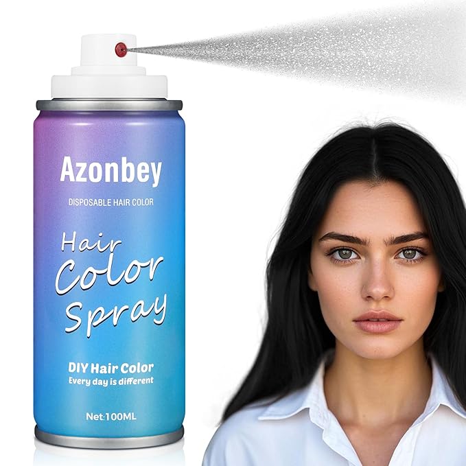 Halloween Hair Spray,Temporary Hair Color Spray for Women Kids Men,Washable Hairspray,Colored Hair Spray,Color Hairspray for Halloween,Party,Cosplay,Christmas Day (06#Black)