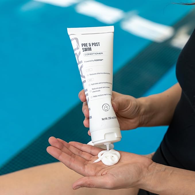 TRIHARD Chlorine Defense Swim Conditioner, Protect and Hydrate Hair from Pool and Ocean, Chlorine and Saltwater Pre and Post Swim Hair Protection, Hydrating Conditioner for Swimmers