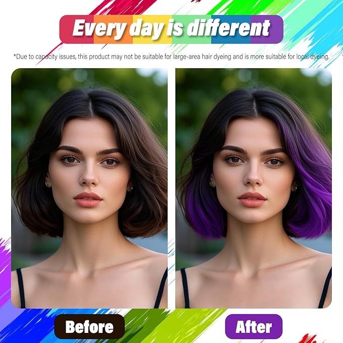 Halloween Hair Spray,Temporary Hair Color Spray for Women Kids Men,Washable Hairspray,Colored Hair Spray,Color Hairspray for Halloween,Party,Cosplay,Christmas Day (03#Purple)