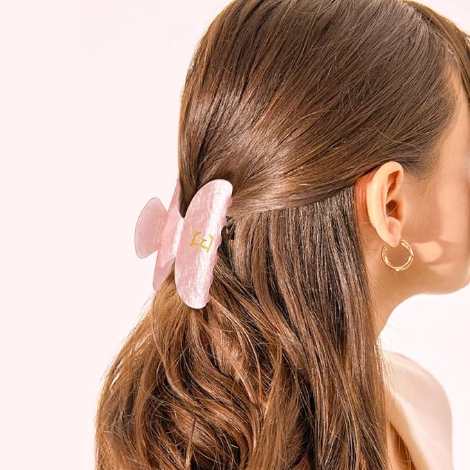 Christmas Gifts for Teenage Girls Birthday Gift for Girls Cute Hair Clips Initial Claw Teacher Gifts for 3 4 5 6 7 8 9 10 11 12 13 Year Old Girl Christmas Gift for Women - Pink,S
