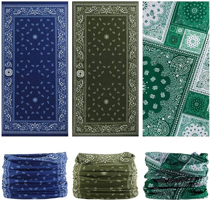 Neck Gaiter Headband Headwear Head Wrap Face Mask Magic Scarf Bandana for Men and Women