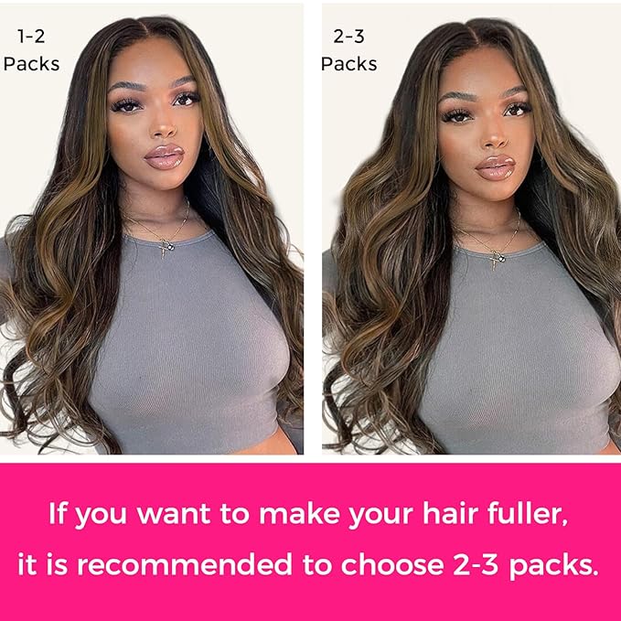 Lashey Seamless Clip in Hair Extensions Human Hair 130g 9pcs 18 Inch Body Wave Natural Black Mixed Chestnut Brown Clip in Hair Extensions for Women